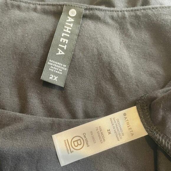 ATHLETA DRESS SANTORINI THERA SZ XXL BLACK VERSATILE MINIMALIST MODAL/SPANDEX - Picture 6 of 15